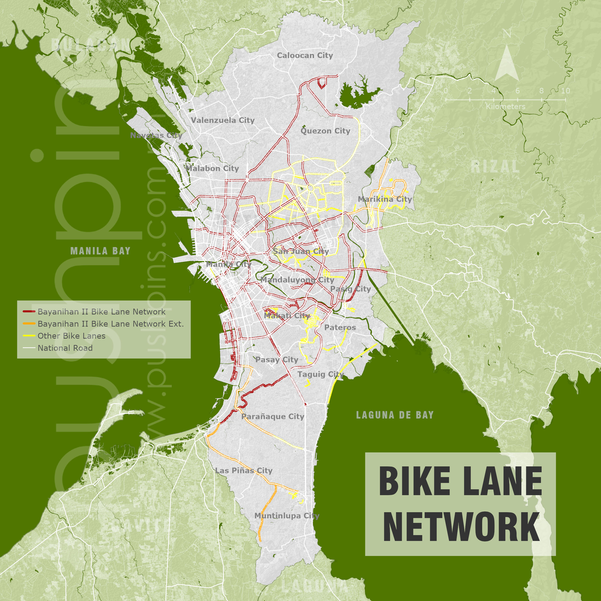 Metro Manila bike lane network
